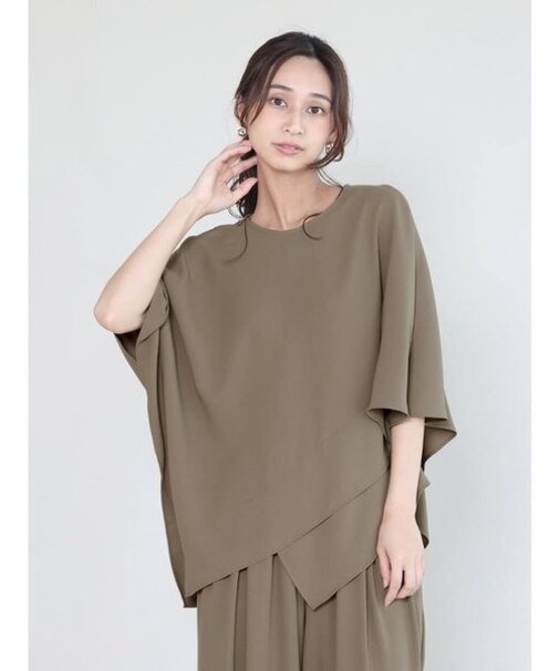 アシンメトリージョーゼットブラウス