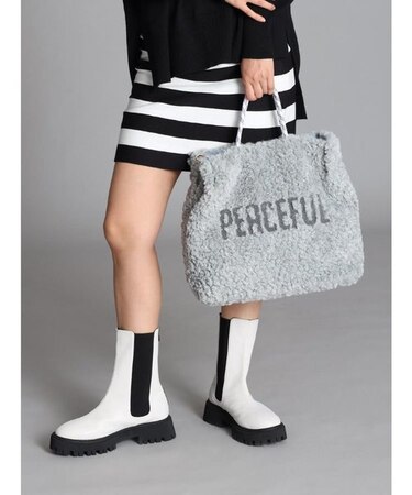 ロゴワッペンボアトートバック