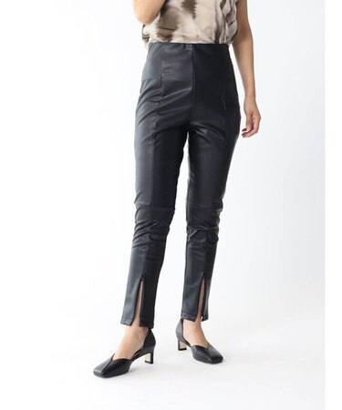 フロントスリットエコレザーレギンス