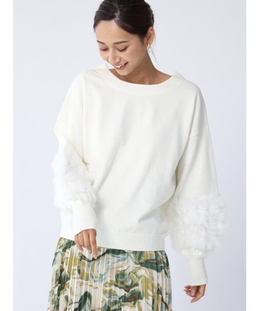 ラビットファースリーブ2wayニット