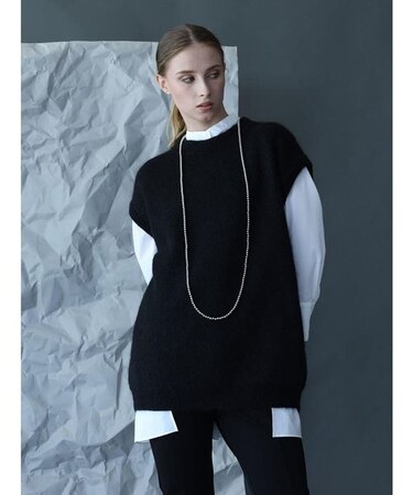 モヘアブレンドニットベスト