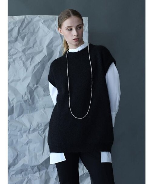 モヘアブレンドニットベスト