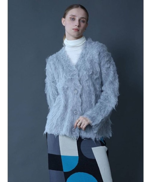 シャギーニットカーディガン