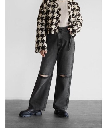 カットアウトデニム