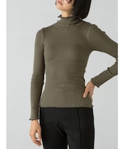 PALM CUP RIB TURTLE NECK