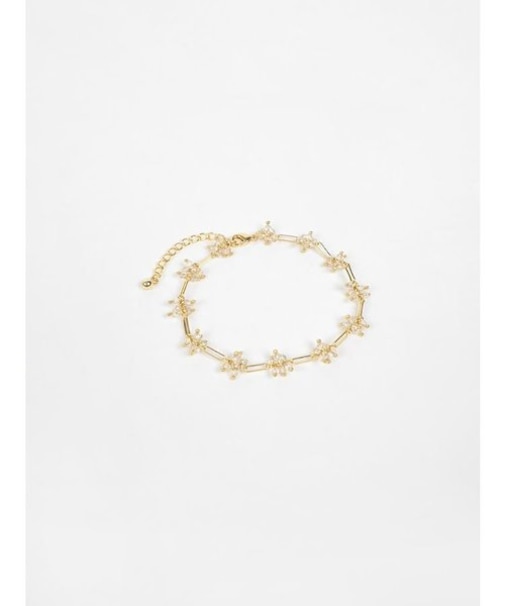 フラワービジューモチーフブレスレット