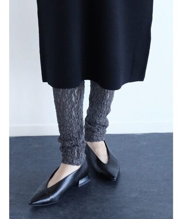 レースレギンス（チャコールグレー）