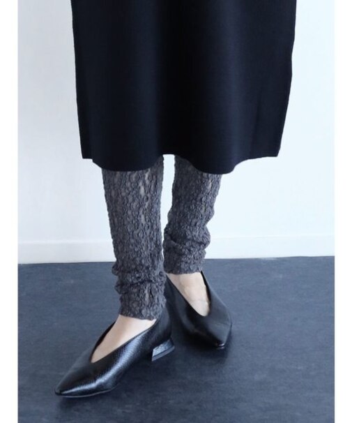 レースレギンス（チャコールグレー）