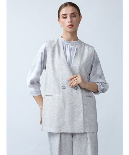 サイドラインツイードジレ