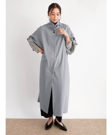 比翼仕立て５分袖コート