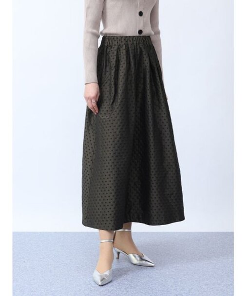リバーシブルドットスカート