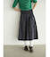 Reversible gather flare skirt