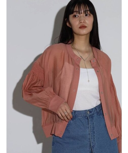 シアーシャーリングカーディガン