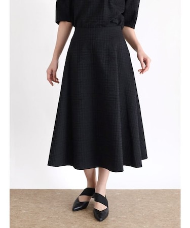 ジャガードデザインフレアスカート