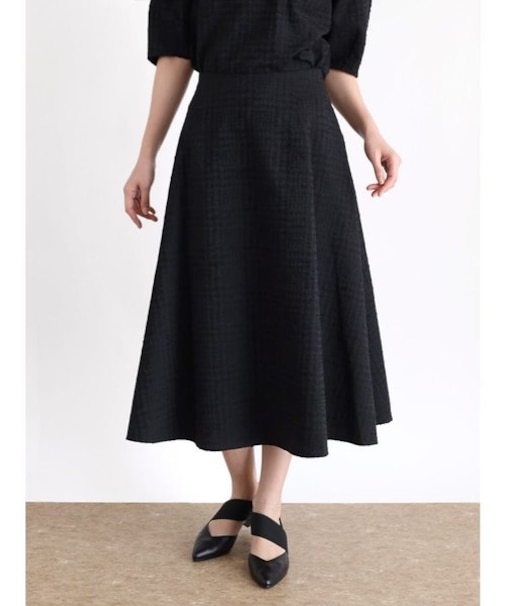 ジャガードデザインフレアスカート