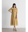 ボリュームショルダーバイカラードレス(light green,light yellow,light gray)