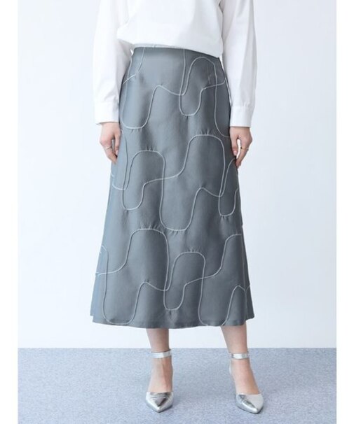 ジオメトリックラインスカート