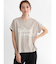 袖ロールプリントロゴTシャツ