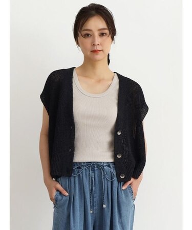 和紙混ニットベスト