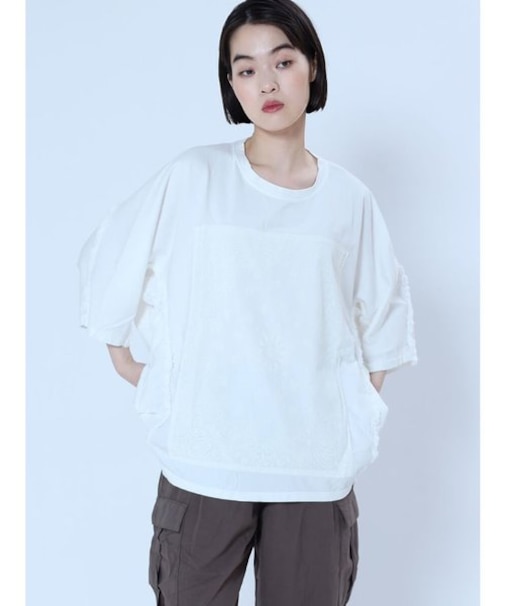 ペイズリープリントバックフリンジTEE