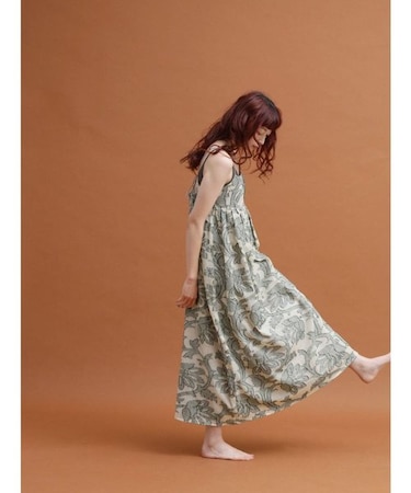 ネットカットジャガードワンピース