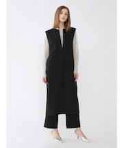 ツイルVネックワンピース