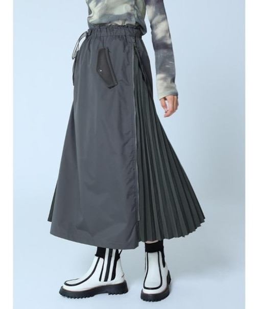 フリースドッキングジップインプリーツスカート