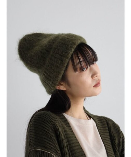 モヘアウールニットキャップ