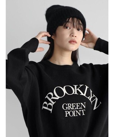 セリフロゴハイゲージニットプルオーバー