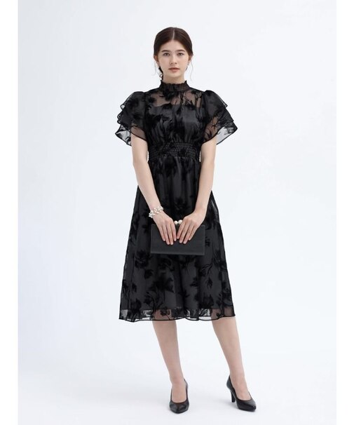 フロッキーフラワーフレアドレス