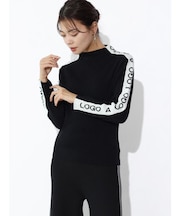 ロゴスリーブリブタイトニット