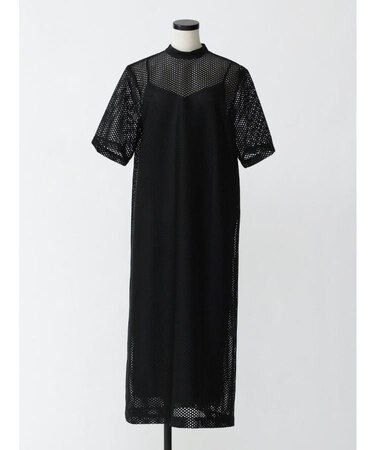 ダブルラッセルハーフスリーブワンピース