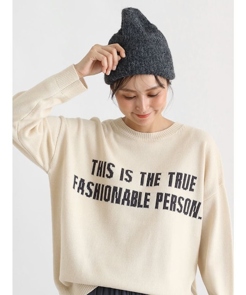 ウールブレンドニットビーニー