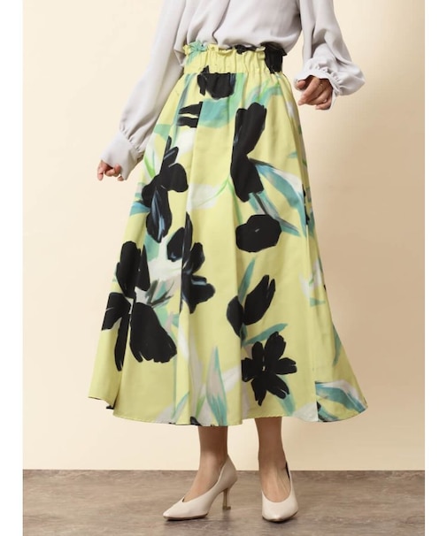 アートフラワーフレアスカート