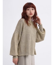 ウォッシュデザインローゲージニット