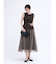 ビジューベルトチュールドレス（brown）