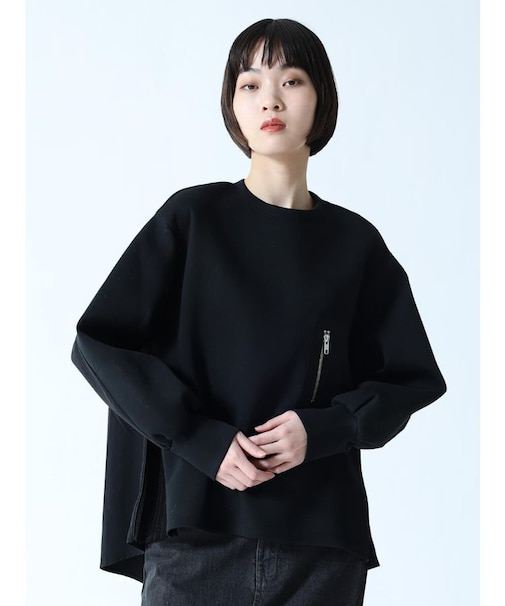 サイドジップデザインプルオーバー