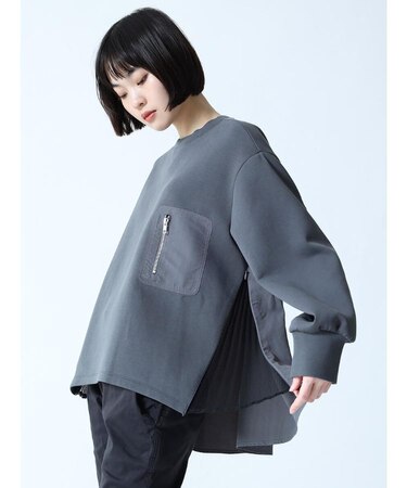 サイドジップデザインプルオーバー