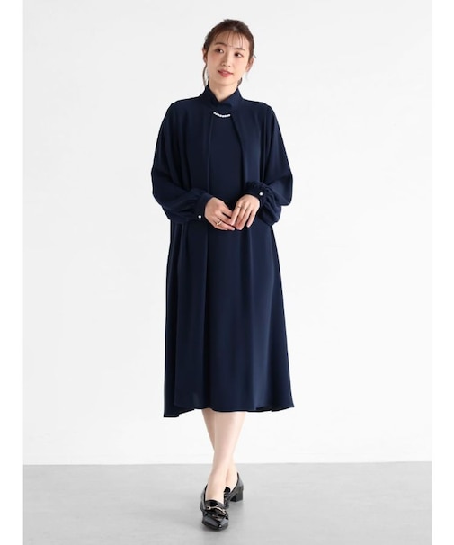 アクセントパールワンピース