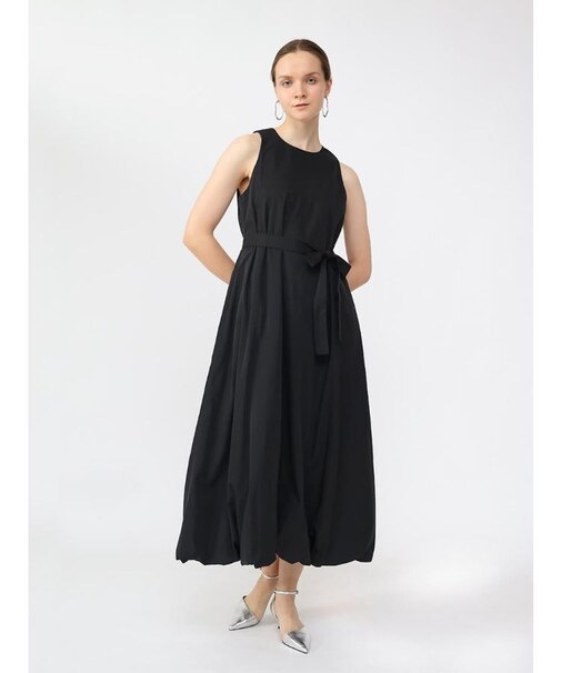 ウエストリボン2wayバルーンワンピース