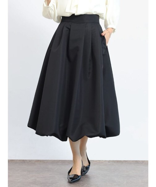タックウエストボリュームバルーンスカート