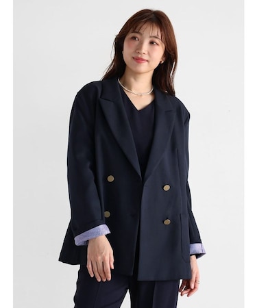 ダブルブレストテーラードジャケット(navy)