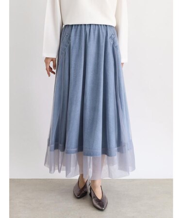 チュール重ねテンセルスカート
