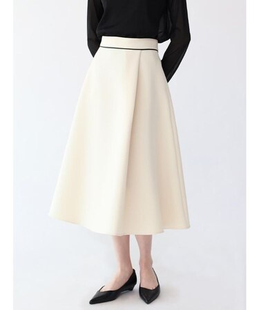 トリプルクロスジョーゼットフレアスカート