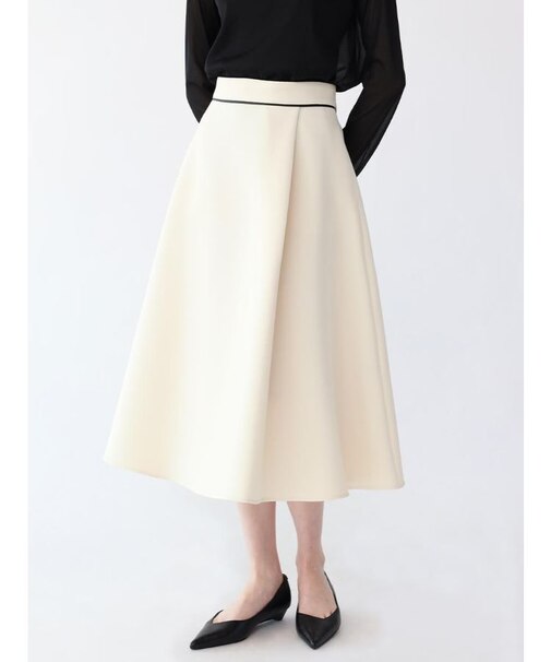 トリプルクロスジョーゼットフレアスカート