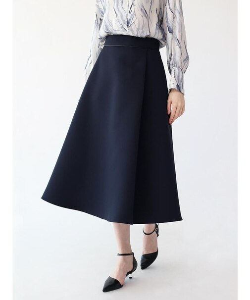トリプルクロスジョーゼットフレアスカート
