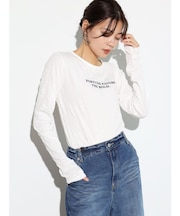 ウォッシュ加工シワクルーネックTEE