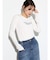 ウォッシュ加工シワクルーネックTEE