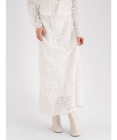 コードレースメッシュスカート