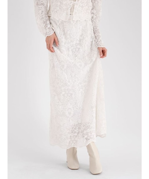 コードレースメッシュスカート